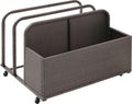 Crosley Furniture Palm Harbor Wicker Outdoor Storage Pool Caddy for Toys, Floats, Patio Furniture Cushions