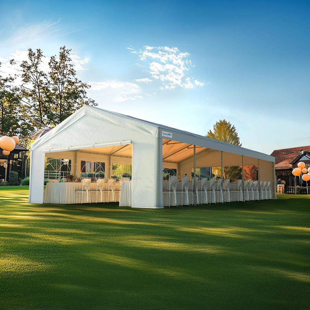 Quictent 20x30 Heavy Duty Party Tent with Church Windows, Outdoor Event Shelter Tent for Parties, Wedding, Carport, Canopy, BBQ