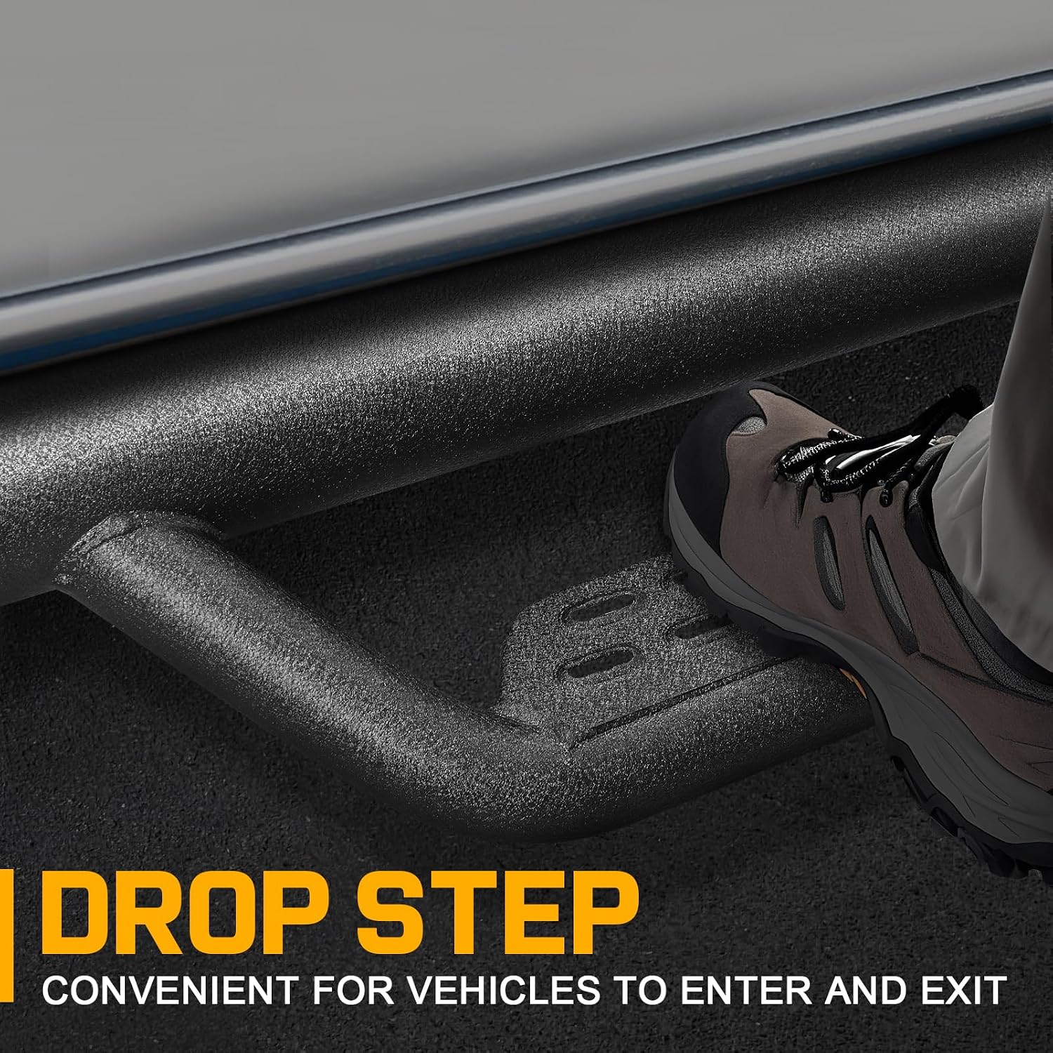 SMANOW Running Boards Compatible with 2019-2026 Chevy Silverado/Sierra 1500/20-26 2500 3500HD Regular/Standard/Single Cab, 4 inch Carbon Steel Drop Down Side Steps, Matte Textured Black Nerf Bars.