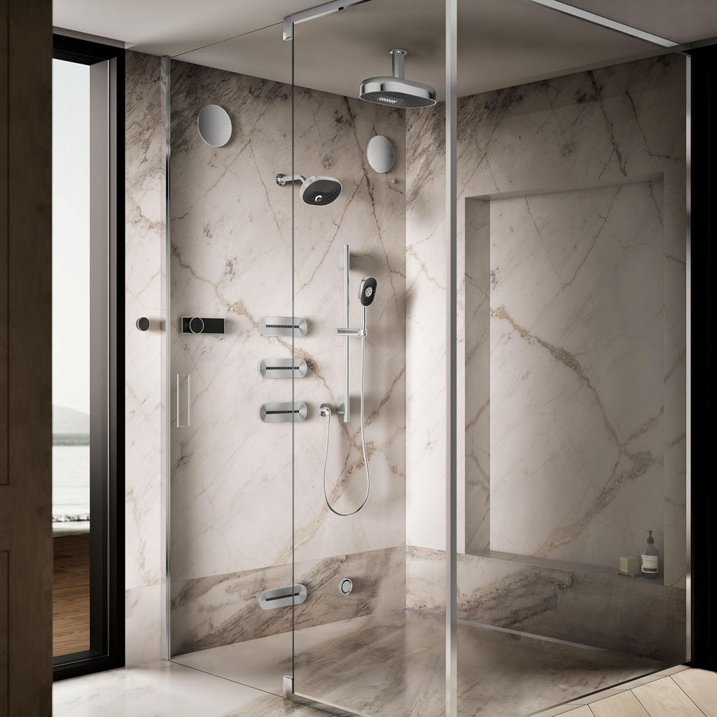 KOHLER Anthem + Digital Control Steamhead in Polished Chrome, Large Dial for Easy Temperature and Flow Rate Adjustment, Features System Warm-Up and Pause Option, Includes Optional Flow Restrictor