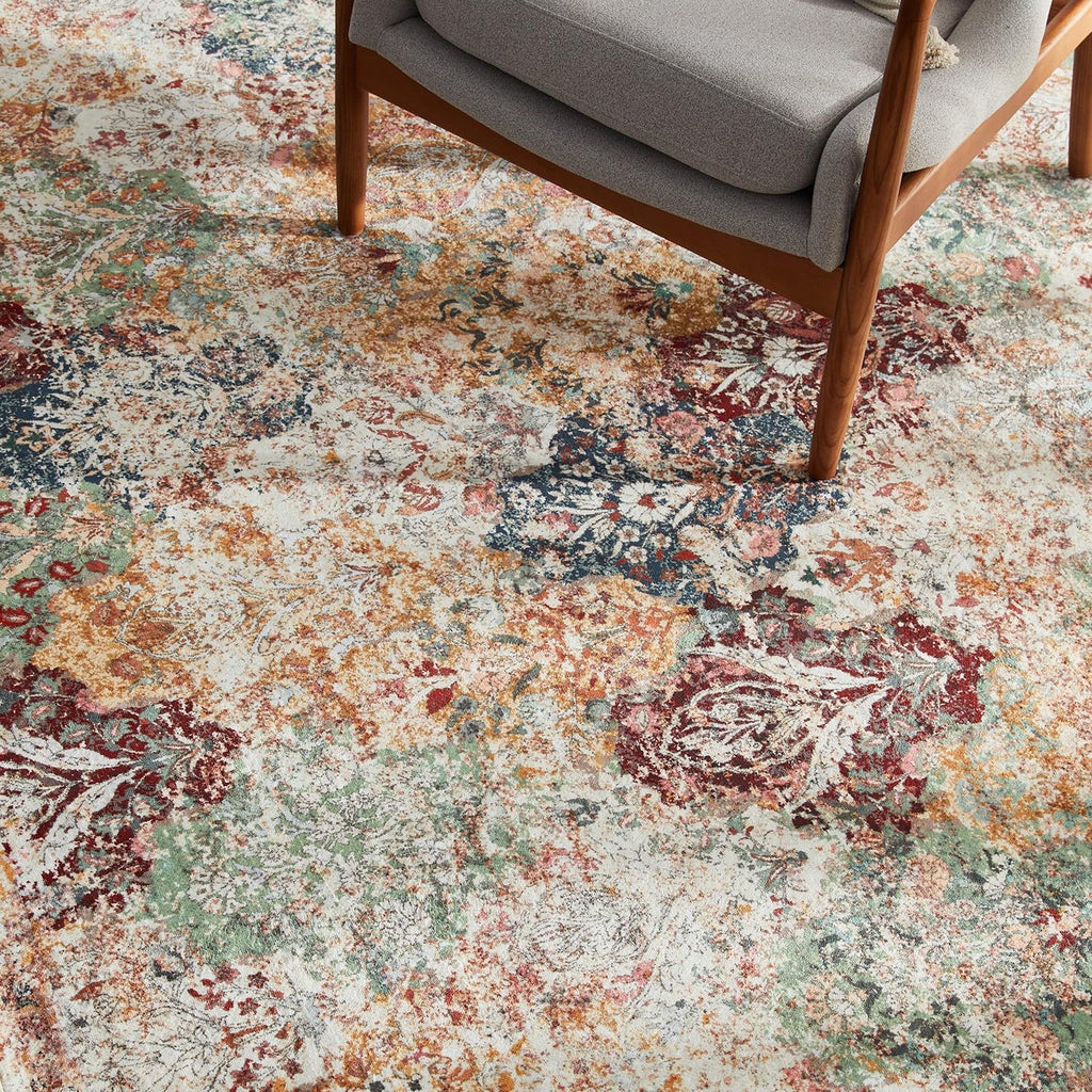 Triohero Area Rug 10x8 Large Machine Washable Clearance Boho Rug Distressed Table Carpet Pet & Kid Friendly Stain Resistant Fade Resistant Soft Vintage Rug for Living Room, Bedroom, Dining Room