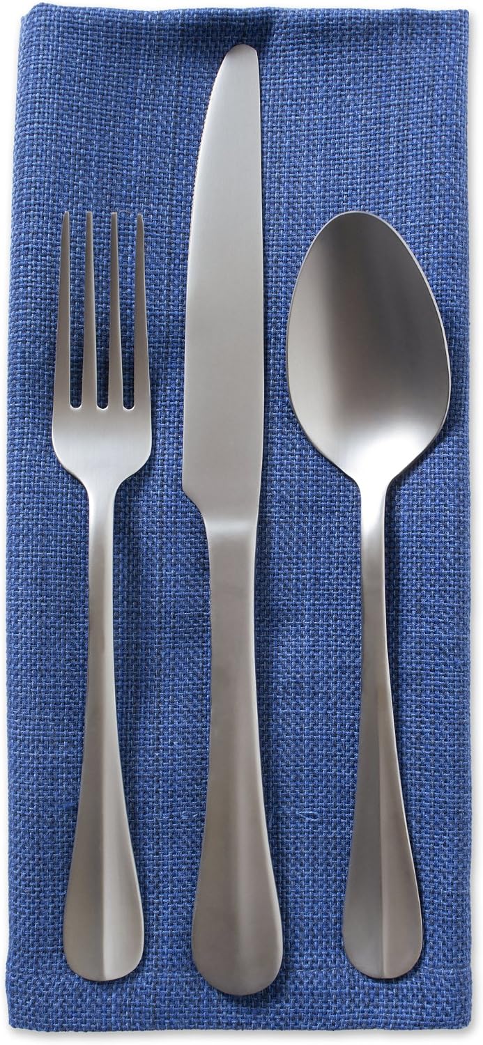 DII Variegated Tabletop Collection, Napkin Set, 20x20, Nautical Blue, 6 Piece