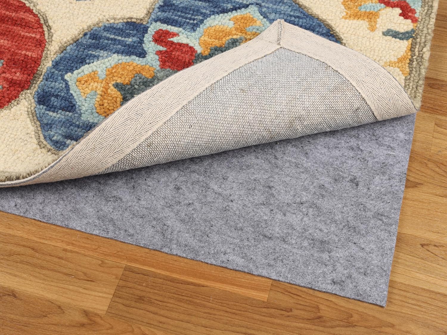 Superior Indoor Area Rug Pad, Non-Slip, Non-Skid, Floor Protector, Hardwood and Tile Floor Padding, Furniture Protector Pad, Carpet Gripper Mat, Felt and Rubber Rug Grip, Lima Collection, 2' x 4'