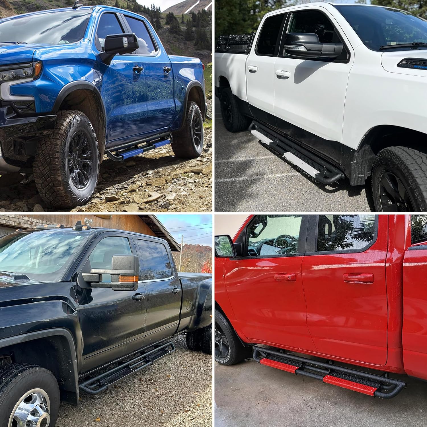 OEDRO 6 inch Running Boards Compatible with 2005-2023 Toyota Tacoma Double Cab, Upgraded Paintable Side Steps, Black Textured Heavy Duty Truck Nerf Bars