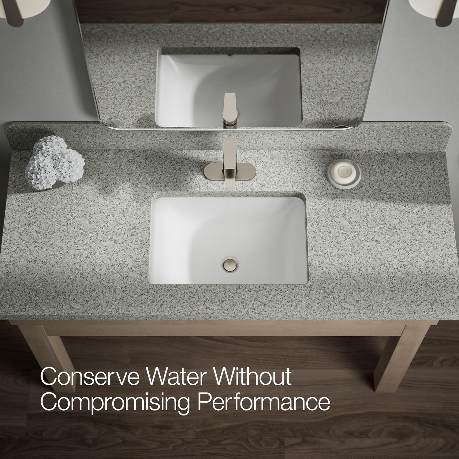 Kohler 97061-4-BN Hint® Single-Handle Bathroom Sink Faucet, 1.2 gpm, Vibrant Brushed Nickel