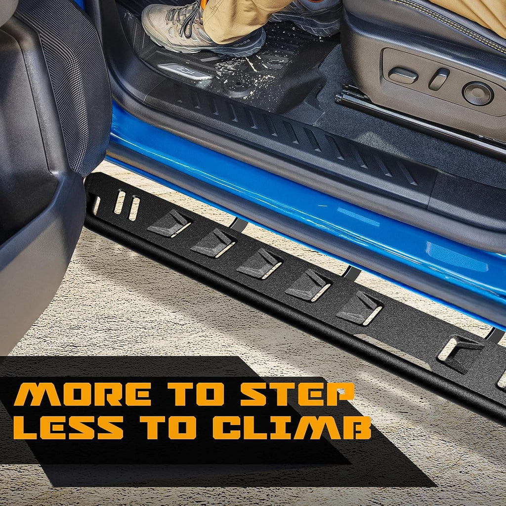 ONINE 7' Running Board Custom Fit 2020-2026 Chevy Silverado/GMC Sierra 1500 2500HD 3500HD Double Cab Extended Cab Side Step Nerf Bar, Tubular Style Textured Black