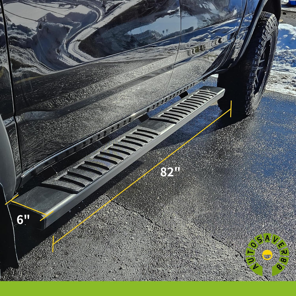 AUTOSAVER88 6 inches Running Boards Compatible with 2019-2026 Dodge Ram 1500 New Body Style Crew Cab with 4 Full-Size Doors, Ram Nerf Bars Side Steps (Exclude 2019-2026 Classic)