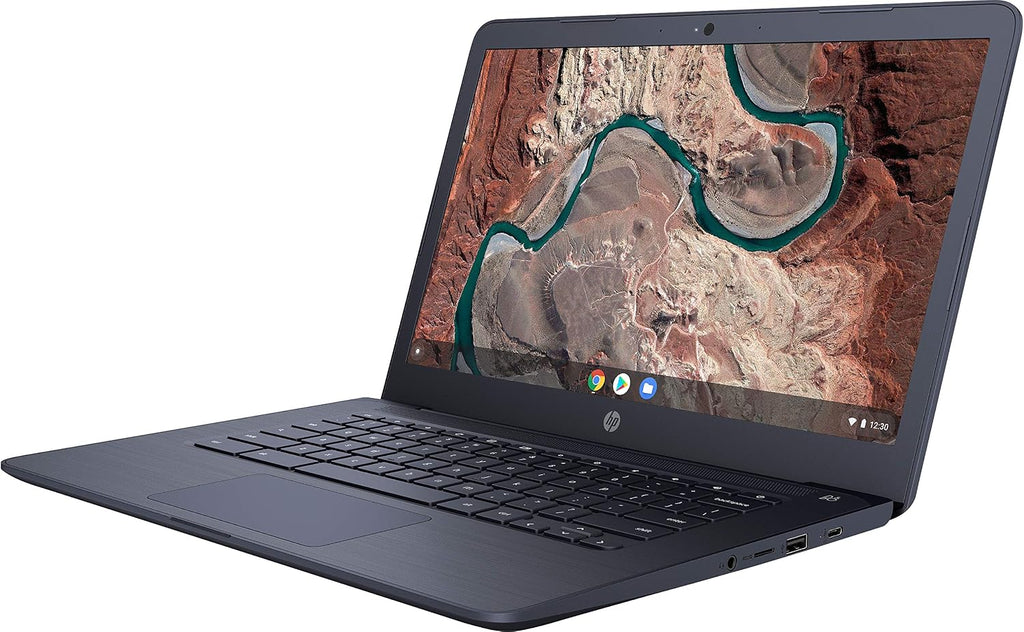 HP Chromebook 14-inch Laptop with 180-Degree Hinge, Full HD Screen, AMD Dual-Core A4-9120 Processor, 4 GB SDRAM, 32 GB eMMC Storage, Chrome OS (14-db0080nr, Ink Blue)