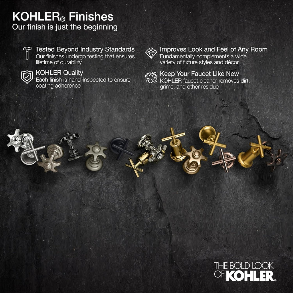 KOHLER 27129-CP Occasion Handheld Showerhead Bracket Holder, Wall-Mount Handshower Holder, Polished Chrome