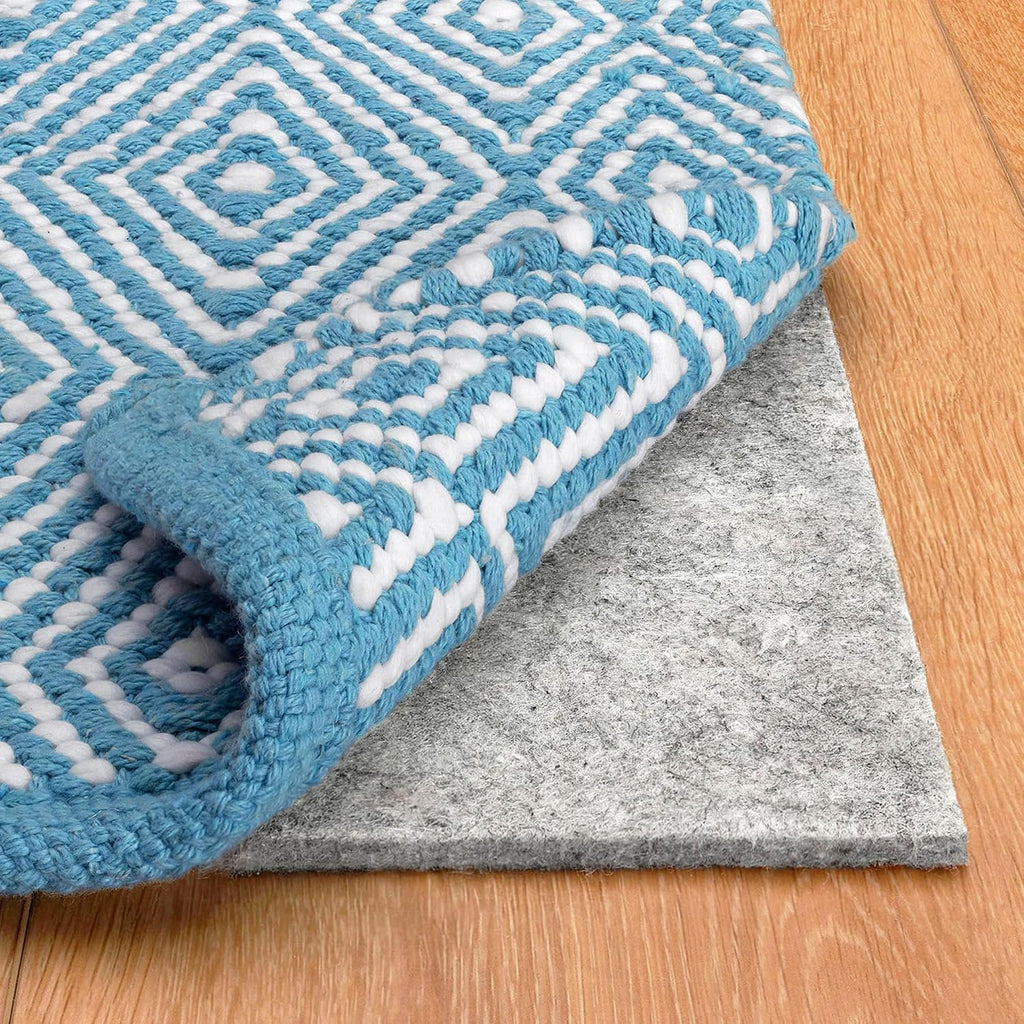 RUGPADUSA, 5'3' x 7'6', 100% Felt Rug Pad (3/8' Thick), Safe for All Floors, Low-VOC, Made in the USA, 2-Year Warranty