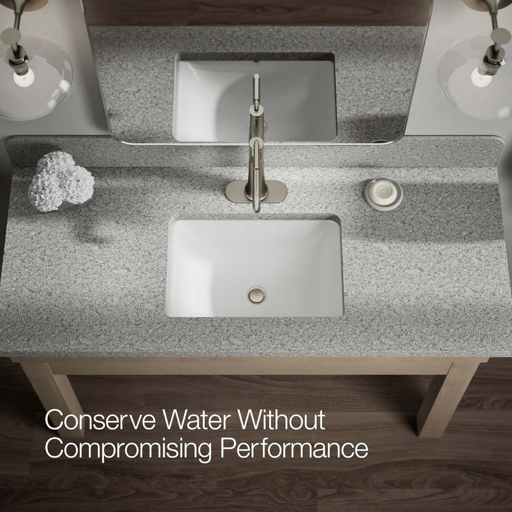 KOHLER 26437-4N-BN Tone K-26437-4N-BN ToneTall Single Handle Bathroom Sink Faucet, 5 GPM, Vibrant Brushed Nickel