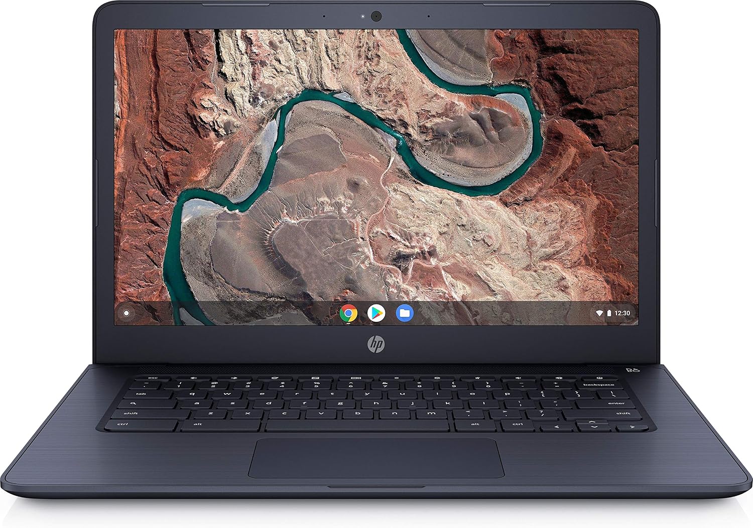 HP Chromebook 14-inch Laptop with 180-Degree Hinge, Full HD Screen, AMD Dual-Core A4-9120 Processor, 4 GB SDRAM, 32 GB eMMC Storage, Chrome OS (14-db0080nr, Ink Blue)