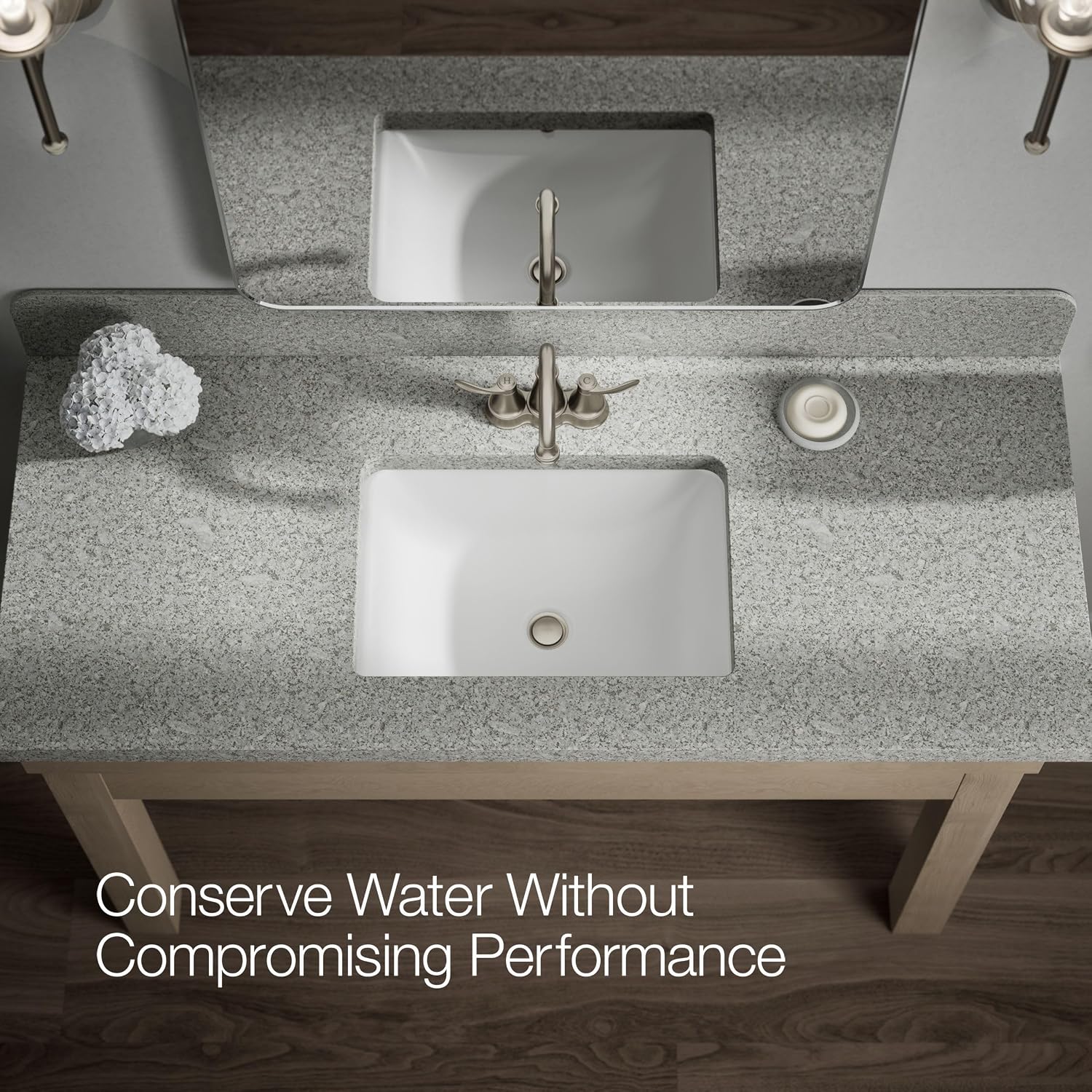 KOHLER K-27378-4-BN Bellera® Centerset Bathroom Sink Faucet, 1.2 GPM, Ceramic Disc Valves, Traditional Design, Vibrant Brushed Nickel
