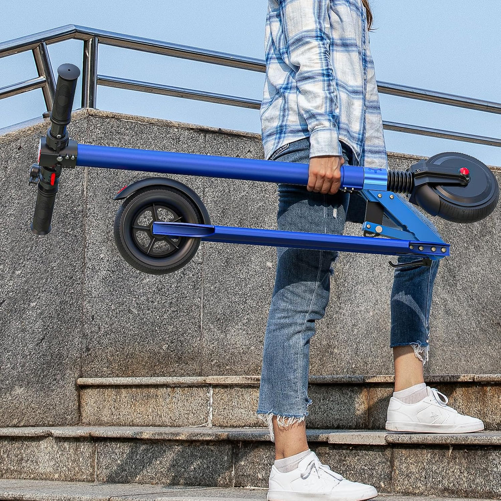 Caroma Electric Scooter Adults Peak 450W, 16-21 Miles Range E Scooter, Safe Speed Control Scooter with Smart LED Display Max 16 MPH, Lightweight Foldable E-Scooter,Electric Scooter for Kids,Gift Idea