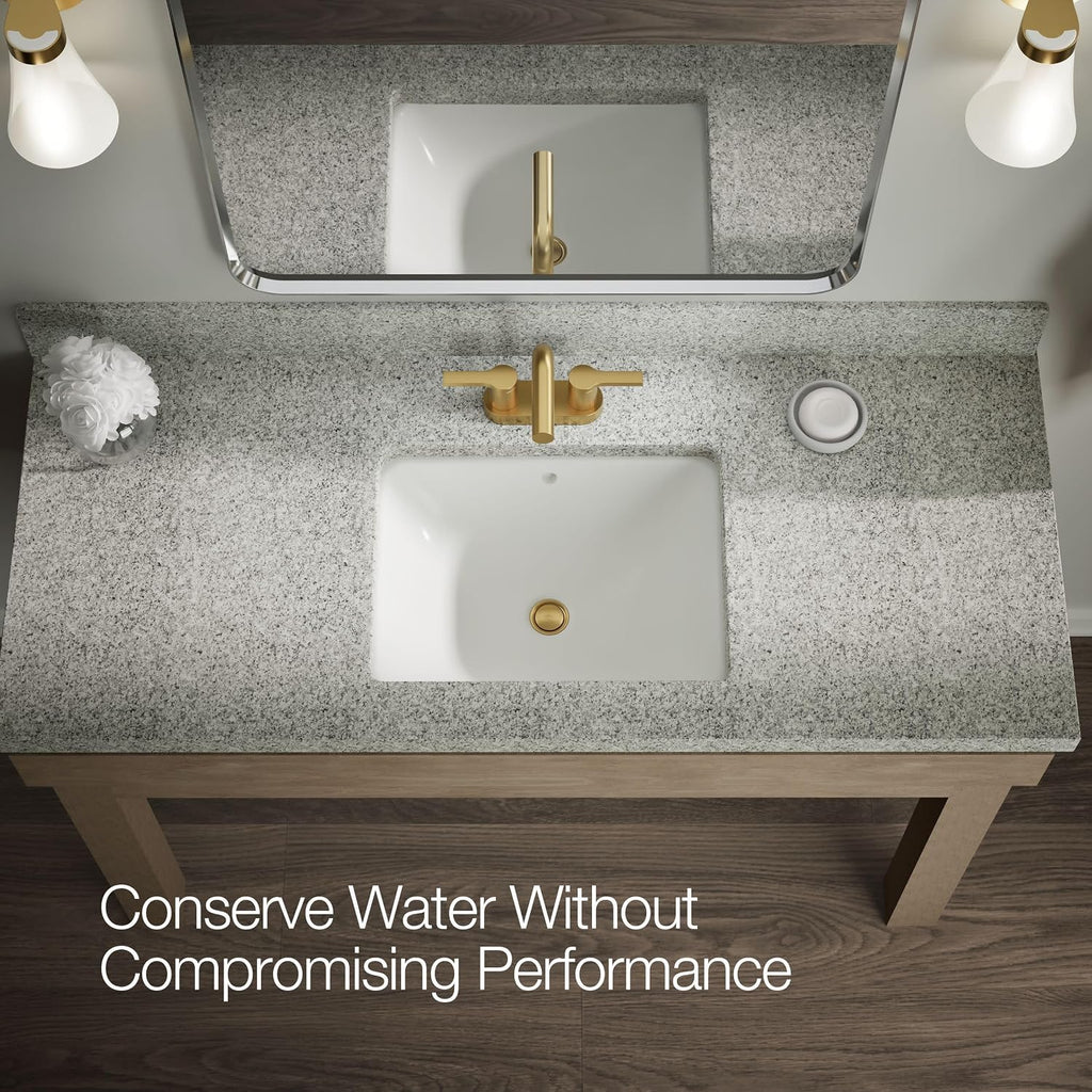 KOHLER K-33591-4N-2MB Elate® Centerset Bathroom Sink Faucet, Durable Brass, Contemporary Look, Easy Maintenance, Bathroom Faucets, 0.5 GPM, Vibrant Brushed Moderne Brass