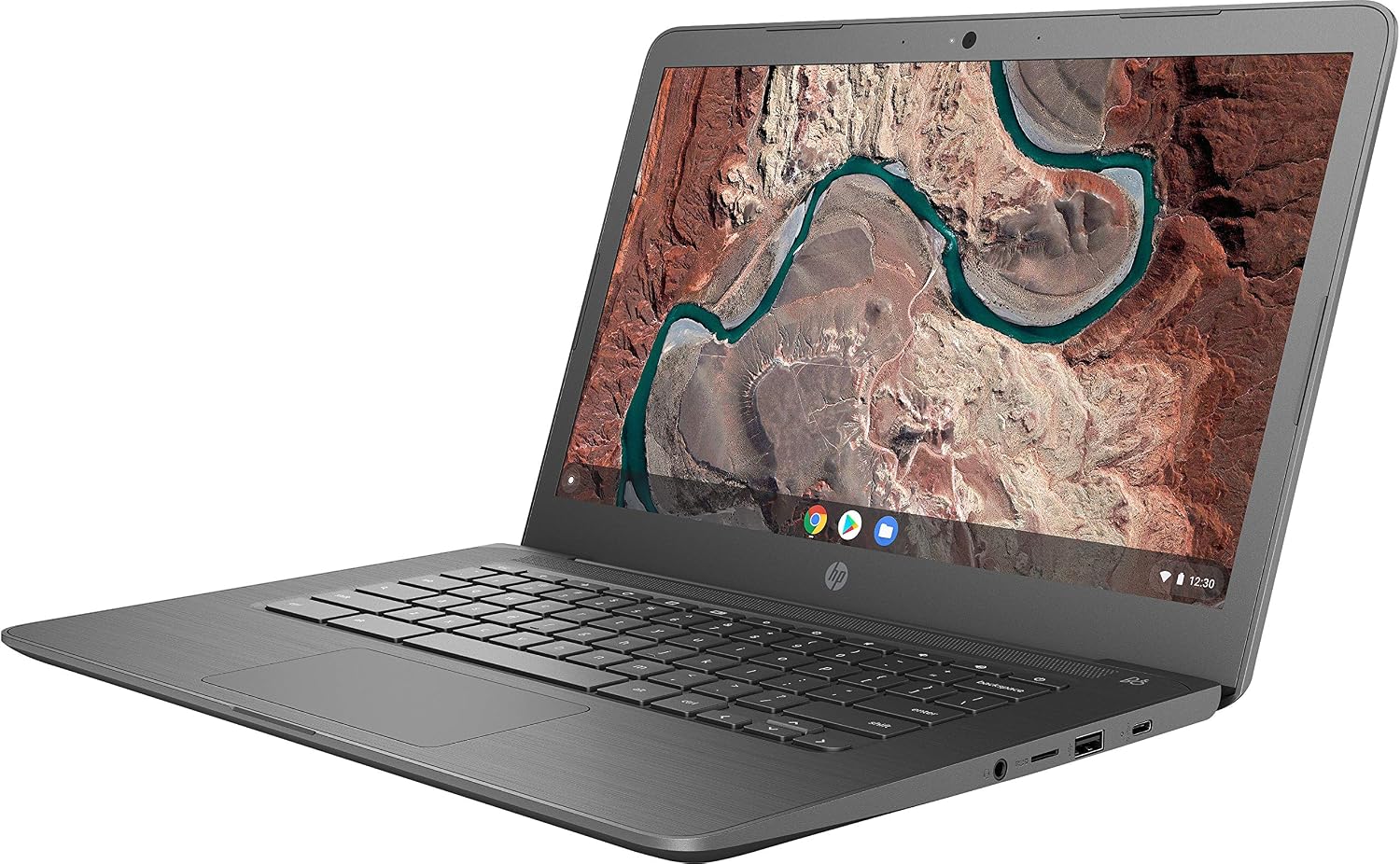 HP Chromebook 14-inch Laptop with 180-Degree Hinge, Full HD Screen, AMD Dual-Core A4-9120 Processor, 4 GB SDRAM, 32 GB eMMC Storage, Chrome OS (14-db0040nr, Chalkboard Gray)
