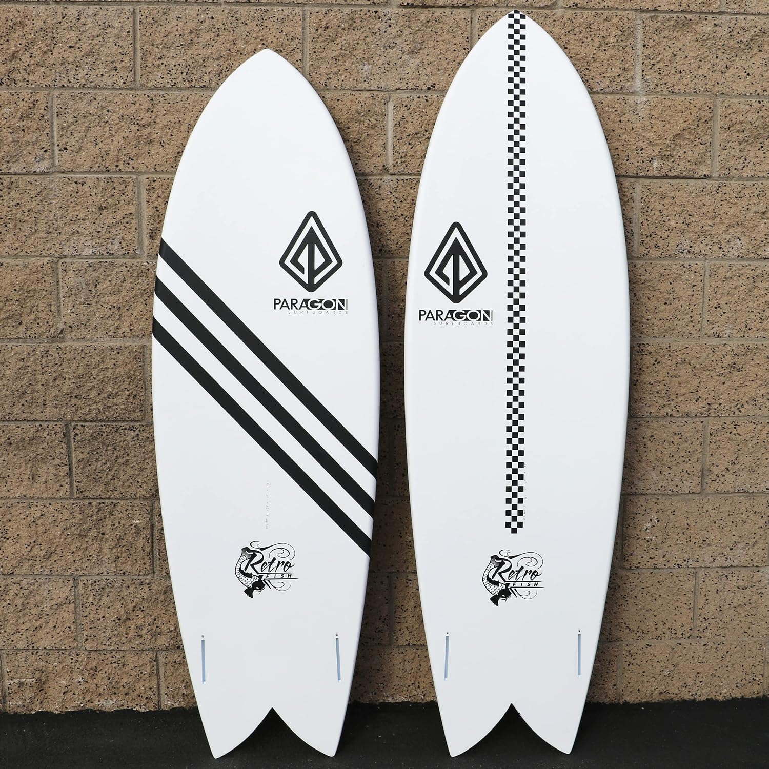 Epoxy Fiberglass Surfboard | Fast, Stylish & Fun Retro Fish Surfboard Ideal to Ride Small to Medium Sized Waves | 5'8' | 6'0'