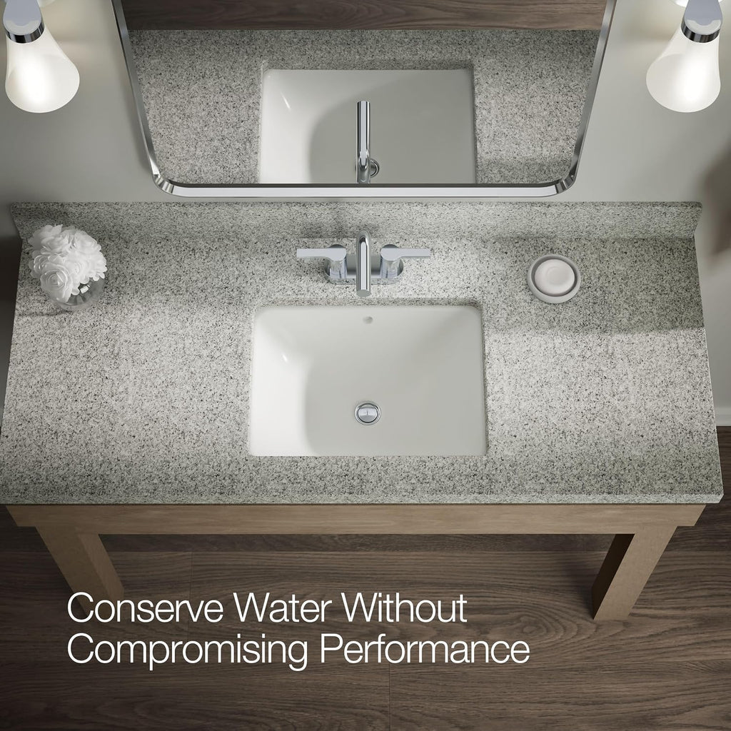 KOHLER K-33591-4N-CP Elate® Centerset Bathroom Sink Faucet, Durable Brass, Contemporary Look, Easy Maintenance, Bathroom Faucets, 0.5 GPM, Polished Chrome