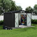GarveeLife 8x10 Ft Outdoor Storage Sheds, Metal Garden Tool Shed for Backyard, Large Metal Sheds Outdoor Storage with Lockable Doors & Air Vents for Backyard Garden Patio Lawn