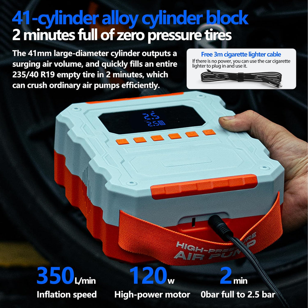 BAOLEXIN Paddle Board Pump - 120W ，15600mAh Battery，Paddle Bord Air Compressor, 4X Faster Electric Pump with 9 Modes, Auto Air Pump for Car Tires, Motor Bike, Ball, SUP, Tent, Kayak, Flo