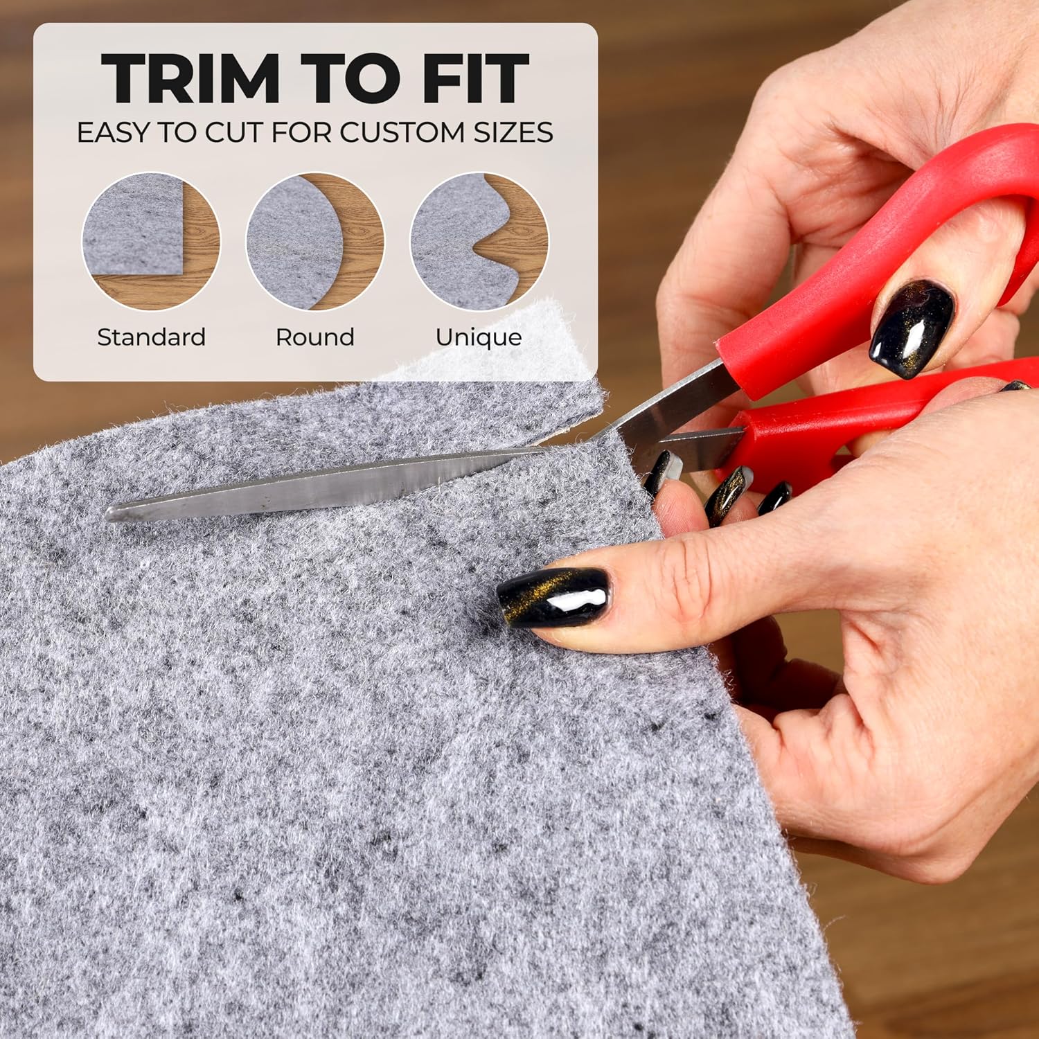 Superior Indoor Area Rug Pad, Non-Slip, Non-Skid, Floor Protector, Hardwood and Tile Floor Padding, Furniture Protector Pad, Carpet Gripper Mat, Felt and Rubber Rug Grip, Lima Collection, 2' x 4'