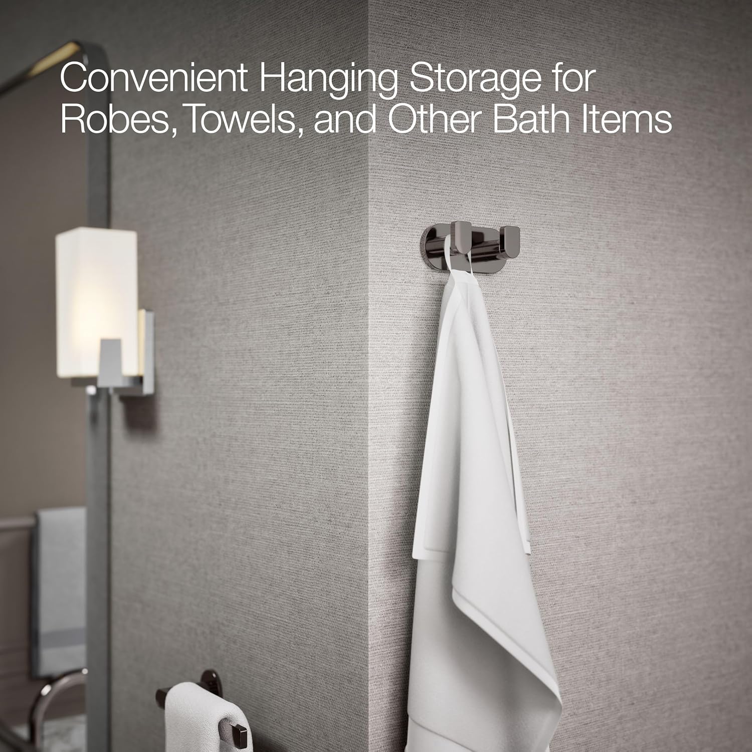 Kohler 73146-TT Composed® Double Robe Hook, Vibrant Titanium