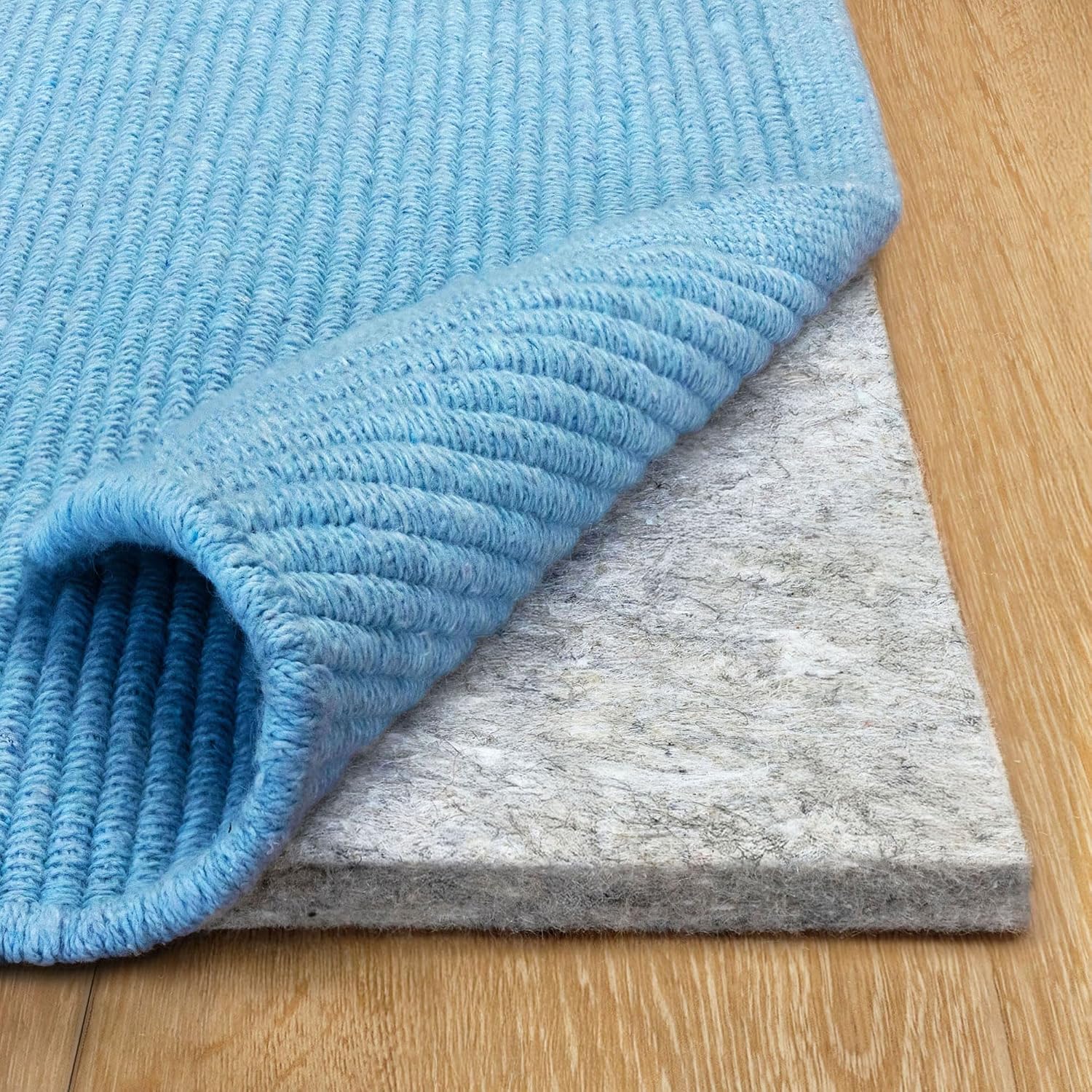 RUGPADUSA - Basics - 7' Square - 1/2' Thick - 100% Felt - Protective Cushioning Rug Pad - Safe for All Floors and Finishes Including Hardwoods