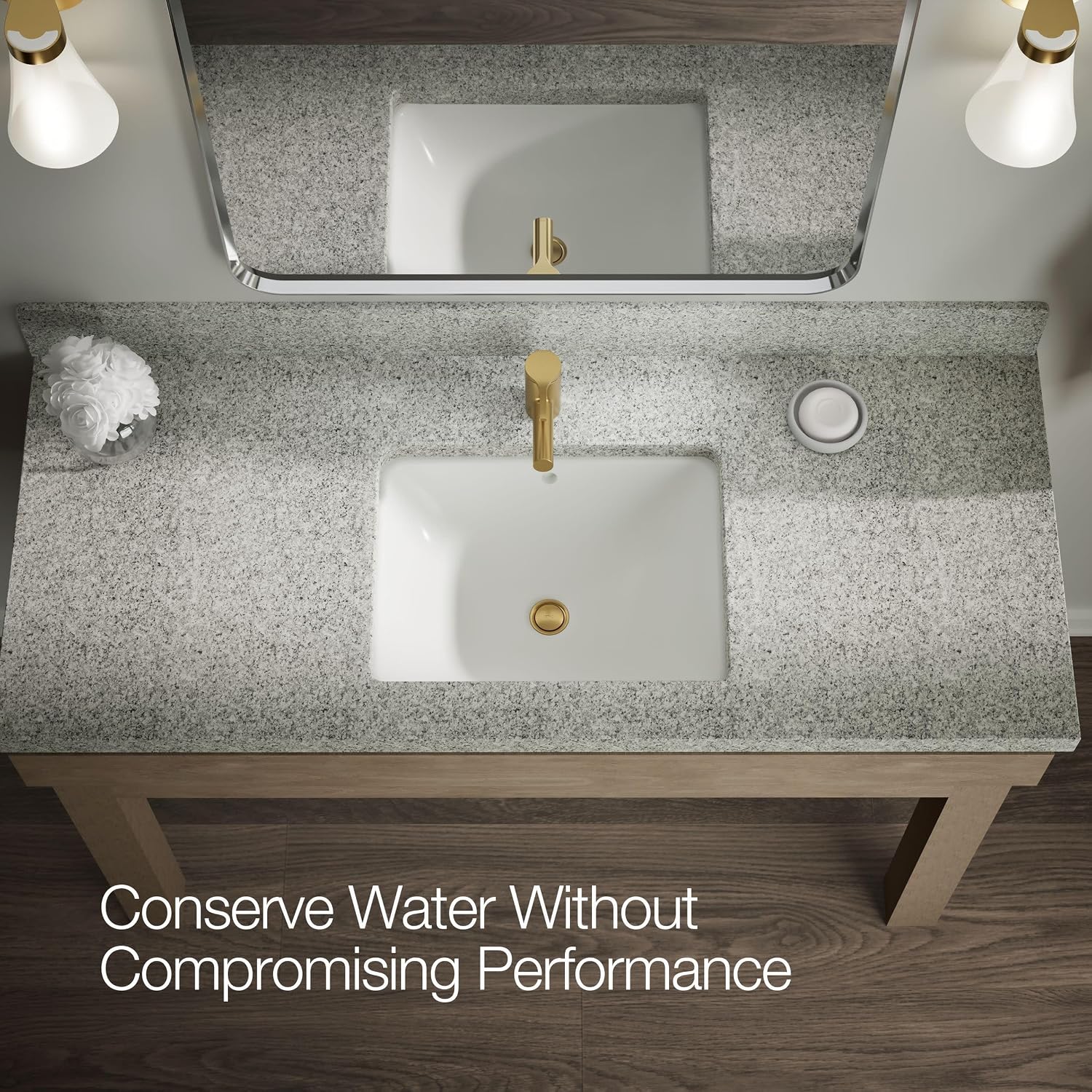 Kohler K-33590-4-2MB Elate® Short Single-Handle Bathroom Sink Faucet, Bathroom Faucets, 1.2 GPM, Vibrant Brushed Moderne Brass