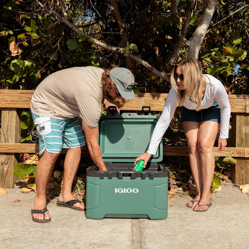 Igloo Trailmate 52Qt Wheeled Cooler, Insulated Hard Shell Ice Chest, Spruce