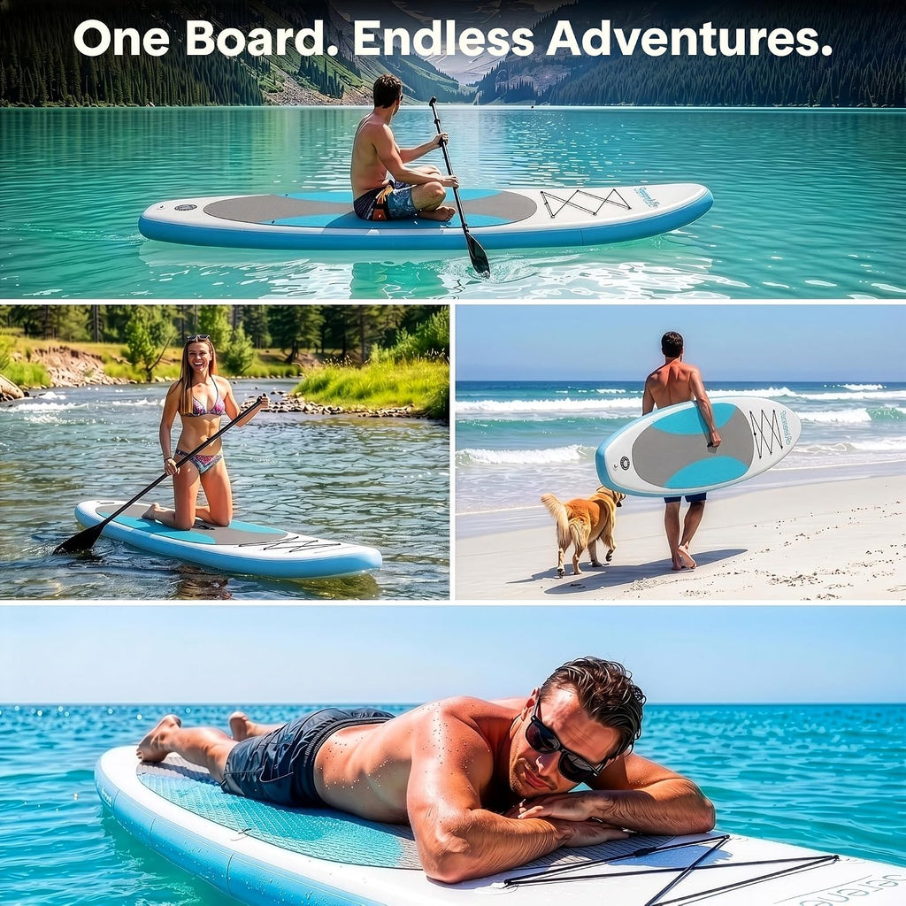 SereneLife Inflatable Stand Up Paddle Board