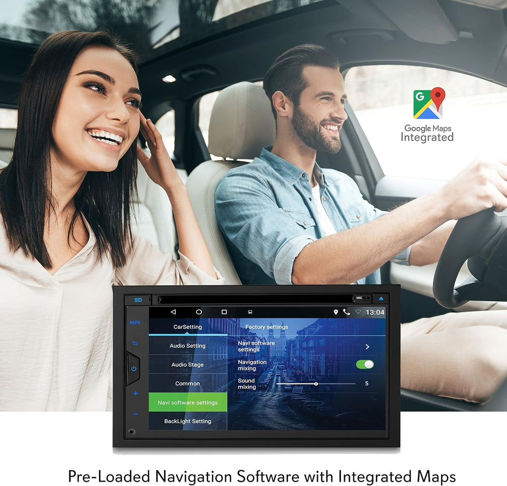 Pyle Car Stereo Receiver System - Hi-Res 6.8' Digital Display, Double DIN Android Touch Screen Monitor with Backup Cam, USB, Bluetooth & GPS Navigation, CD DVD Player, MP3, AM FM Radio with Remote