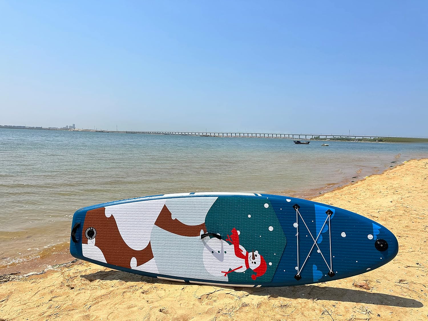 Inflatable Paddle Board 9.9'x33 x5 with Premium SUP Accessories & Backpack, Wide Stance, Bottom Fin for Paddling, Paddle, Leash, Surf Control, for Youth & Adult