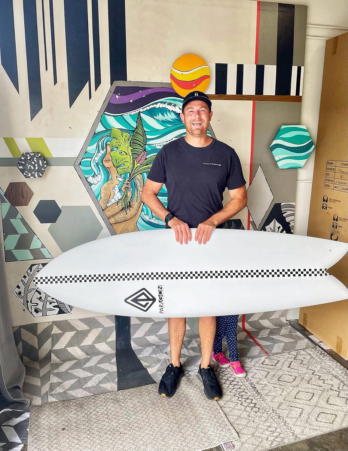 Epoxy Fiberglass Surfboard | Fast, Stylish & Fun Retro Fish Surfboard Ideal to Ride Small to Medium Sized Waves | 5'8' | 6'0'