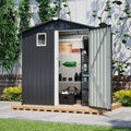 Outdoor Storage Shed, 6 X 4 FT Large Metal Utility Tool Sheds with Floor Frame, Steel Garden Shed with Windows for Backyard Garden Patio Lawn