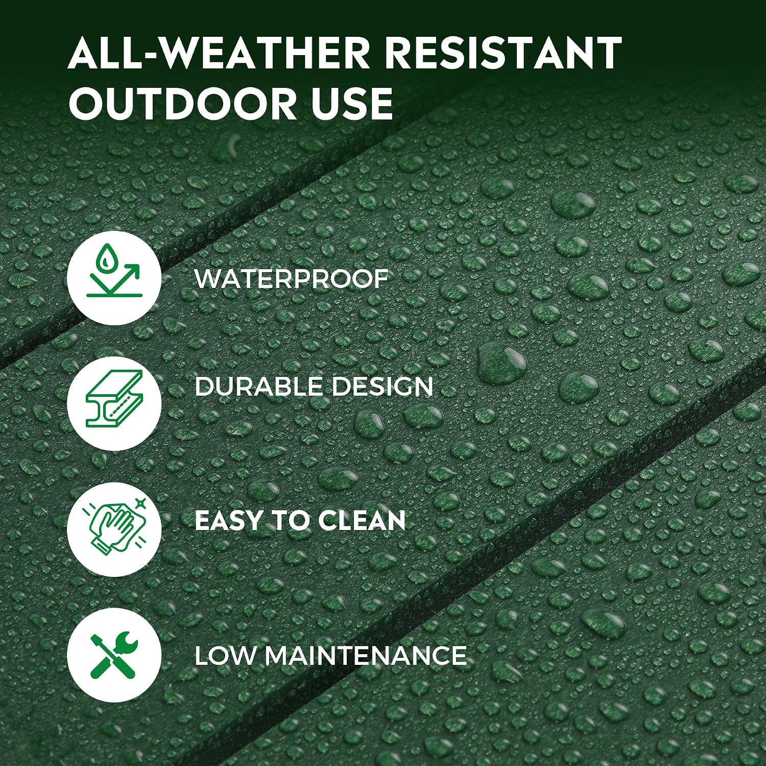 Costaelm Outdoor Plant Stand, 2-Tier Small Outdoor Table, Outdoor Side Tables for Patio or Indoor, Patio Table for Pool, Porch, Weather Resistant Easy Maintenance, Dark Green