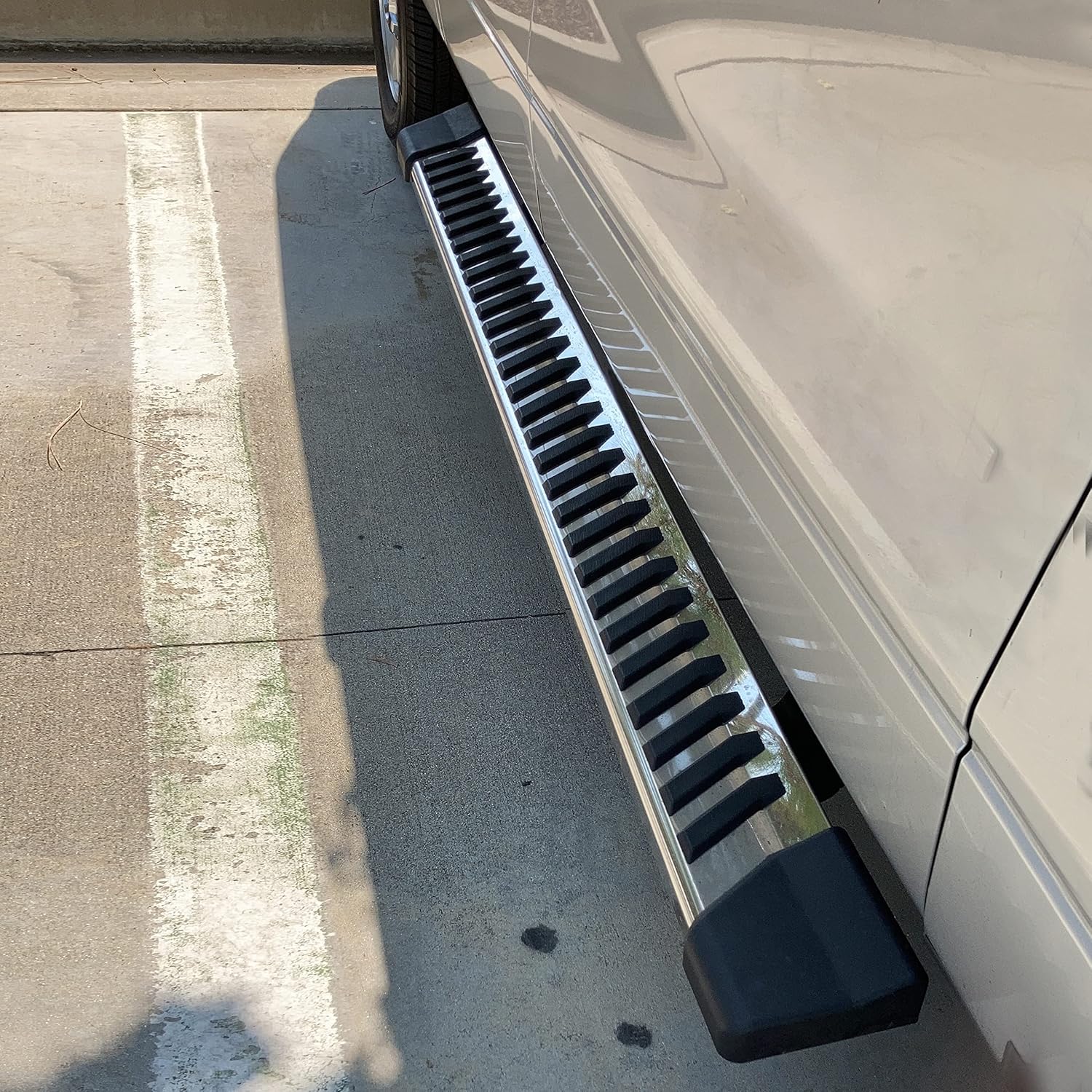 COMNOVA Side Step Nerf Bar Running Board Replacement for Ford F-150 Super Cab (3/4 Size Rear Doors) 04-14,6 Inch Step Pad Design,OE Style (Stainless Steel).