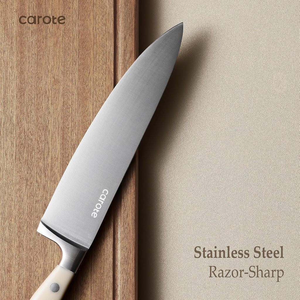 CAROTE 36Pcs Knife Utensil Set